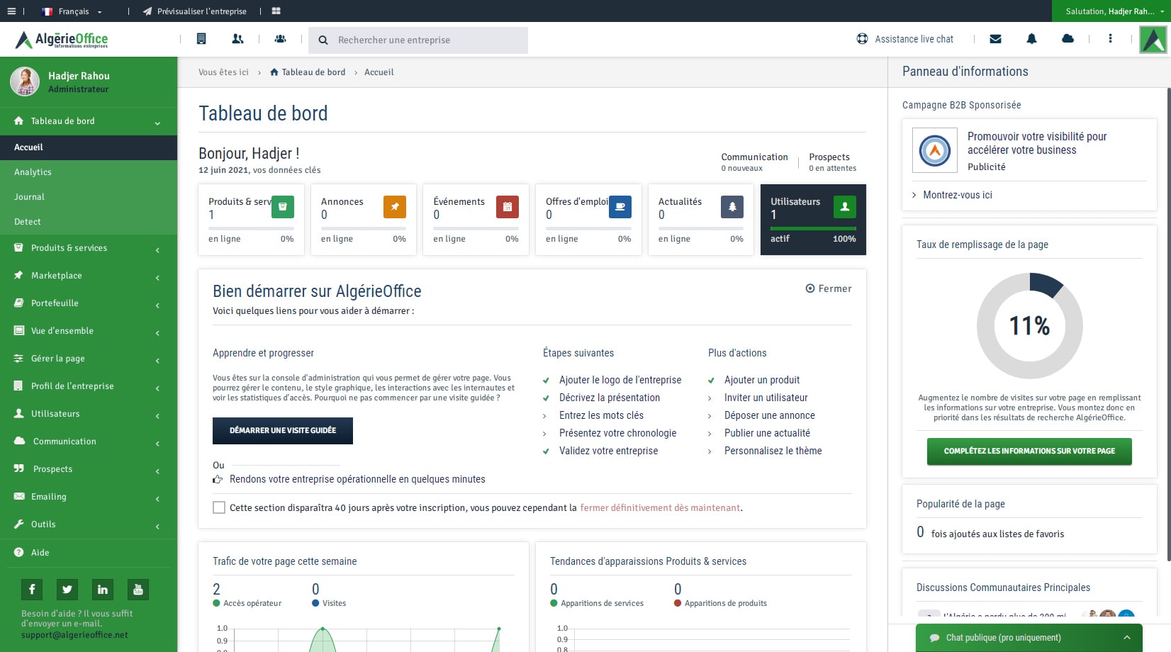 Algérie Office Welcome